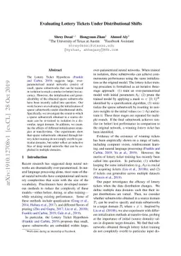 Evaluating Lottery Tickets Under Distributional Shifts