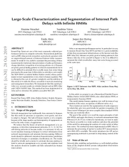 Large-Scale Characterization and Segmentation of Internet Path Delays
  with Infinite HMMs