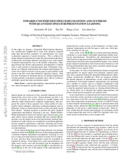 Towards Unsupervised Speech Recognition and Synthesis with Quantized
  Speech Representation Learning