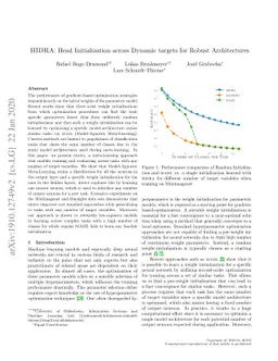 HIDRA: Head Initialization across Dynamic targets for Robust
  Architectures