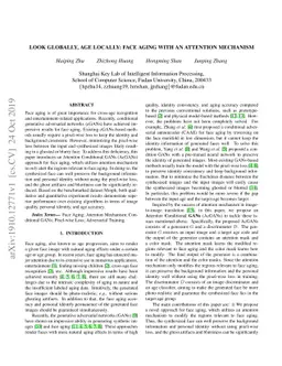 Look globally, age locally: Face aging with an attention mechanism