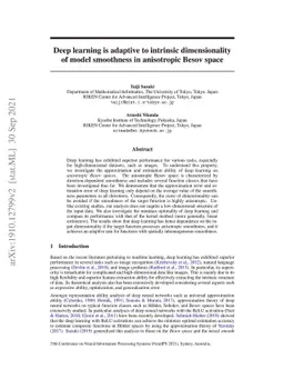 Deep learning is adaptive to intrinsic dimensionality of model
  smoothness in anisotropic Besov space