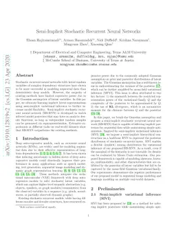 Semi-Implicit Stochastic Recurrent Neural Networks
