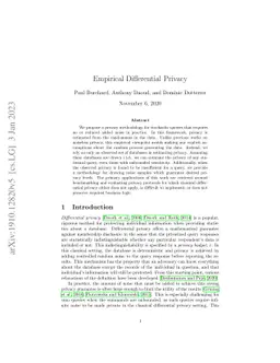 Empirical Differential Privacy