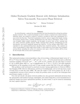 Online Stochastic Gradient Descent with Arbitrary Initialization Solves
  Non-smooth, Non-convex Phase Retrieval