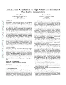 Active Access: A Mechanism for High-Performance Distributed Data-Centric
  Computations