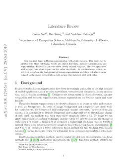 Literature Review: Human Segmentation with Static Camera