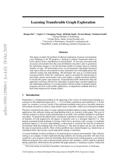 Learning Transferable Graph Exploration