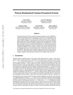 Poisson-Randomized Gamma Dynamical Systems