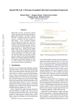 Sketch-Fill-A-R: A Persona-Grounded Chit-Chat Generation Framework