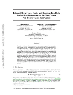 Poincaré Recurrence, Cycles and Spurious Equilibria in
  Gradient-Descent-Ascent for Non-Convex Non-Concave Zero-Sum Games