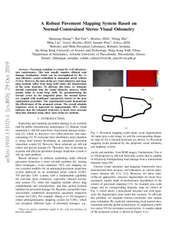 A Robust Pavement Mapping System Based on Normal-Constrained Stereo
  Visual Odometry