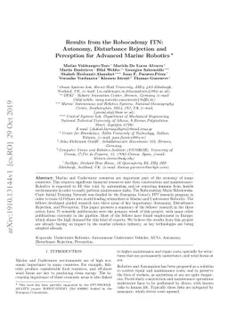 Results from the Robocademy ITN: Autonomy, Disturbance Rejection and
  Perception for Advanced Marine Robotics