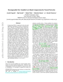 Decomposable-Net: Scalable Low-Rank Compression for Neural Networks