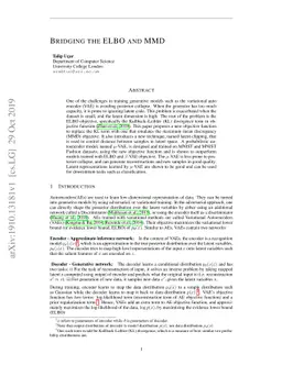 Bridging the ELBO and MMD