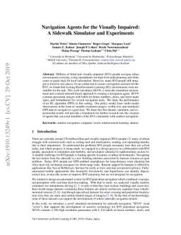 Navigation Agents for the Visually Impaired: A Sidewalk Simulator and
  Experiments