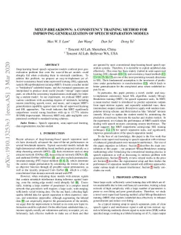 Mixup-breakdown: a consistency training method for improving
  generalization of speech separation models
