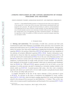 $\varepsilon$-strong simulation of the convex minorants of stable
  processes and meanders
