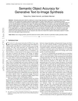 Semantic Object Accuracy for Generative Text-to-Image Synthesis