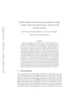 Model enhancement and personalization using weakly supervised learning
  for multi-modal mobile sensing