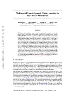 Multimodal Model-Agnostic Meta-Learning via Task-Aware Modulation