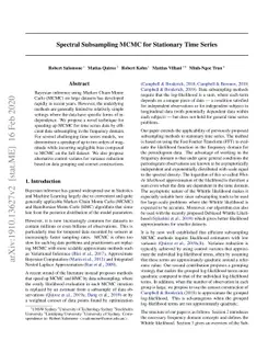 Spectral Subsampling MCMC for Stationary Time Series