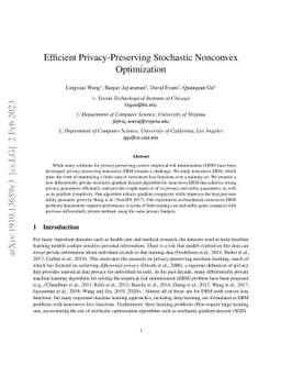 Efficient Privacy-Preserving Stochastic Nonconvex Optimization