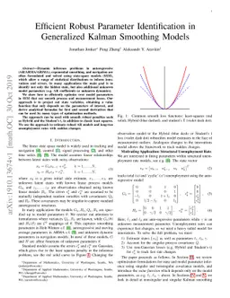 Efficient Robust Parameter Identification in Generalized Kalman
  Smoothing Models