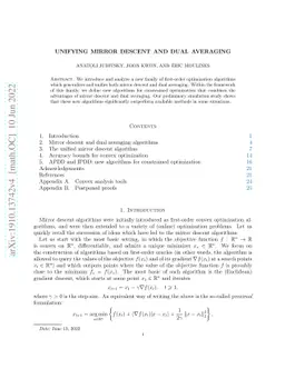 Unifying mirror descent and dual averaging