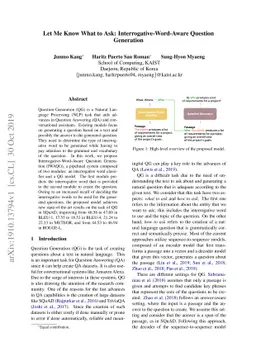 Let Me Know What to Ask: Interrogative-Word-Aware Question Generation