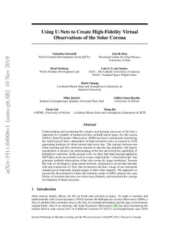 Using U-Nets to Create High-Fidelity Virtual Observations of the Solar
  Corona
