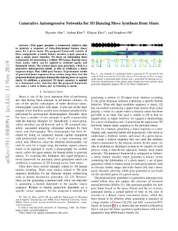Generative Autoregressive Networks for 3D Dancing Move Synthesis from
  Music