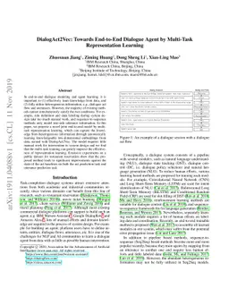 DialogAct2Vec: Towards End-to-End Dialogue Agent by Multi-Task
  Representation Learning