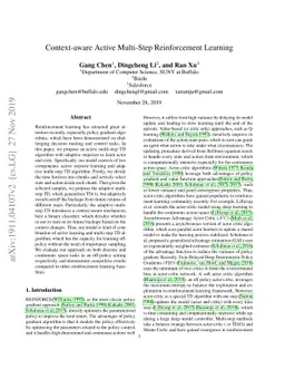 Context-aware Active Multi-Step Reinforcement Learning