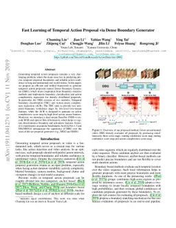 Fast Learning of Temporal Action Proposal via Dense Boundary Generator