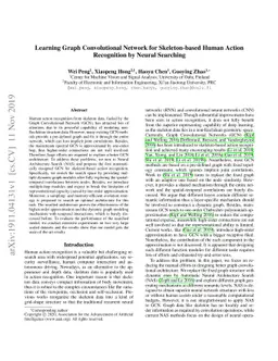 Learning Graph Convolutional Network for Skeleton-based Human Action
  Recognition by Neural Searching
