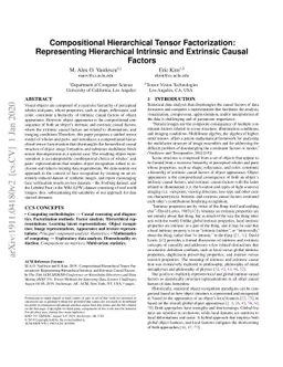 Compositional Hierarchical Tensor Factorization: Representing
  Hierarchical Intrinsic and Extrinsic Causal Factors