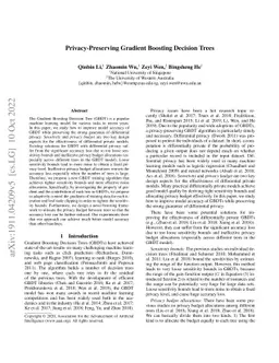 Privacy-Preserving Gradient Boosting Decision Trees