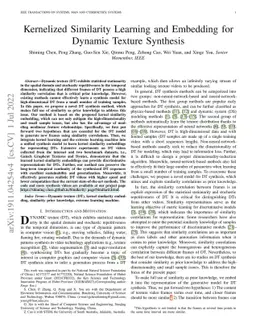 Kernelized Similarity Learning and Embedding for Dynamic Texture
  Synthesis