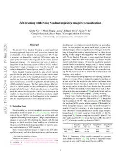Self-training with Noisy Student improves ImageNet classification