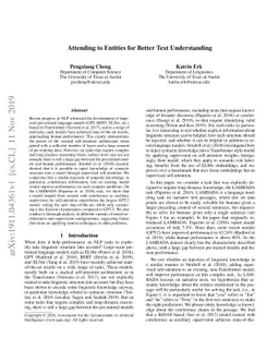 Attending to Entities for Better Text Understanding