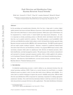 Fault Detection and Identification using Bayesian Recurrent Neural
  Networks