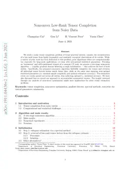 Nonconvex Low-Rank Tensor Completion from Noisy Data