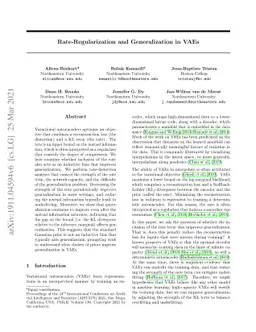 Rate-Regularization and Generalization in VAEs