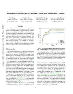 SimpleShot: Revisiting Nearest-Neighbor Classification for Few-Shot
  Learning