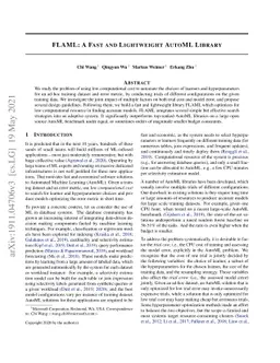 FLAML: A Fast and Lightweight AutoML Library