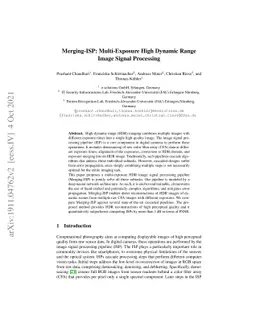 Merging-ISP: Multi-Exposure High Dynamic Range Image Signal Processing