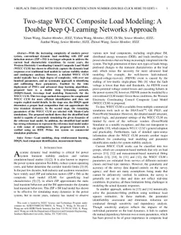 Two-stage WECC Composite Load Modeling: A Double Deep Q-Learning
  Networks Approach
