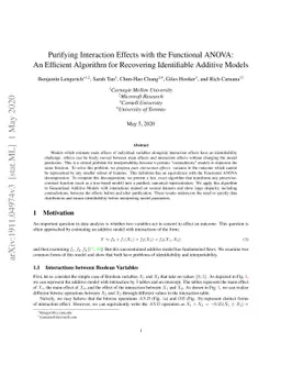 Purifying Interaction Effects with the Functional ANOVA: An Efficient
  Algorithm for Recovering Identifiable Additive Models