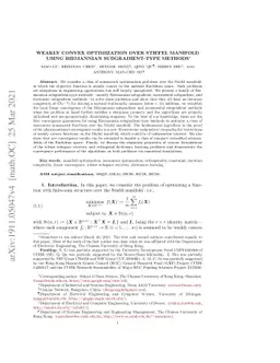 Weakly Convex Optimization over Stiefel Manifold Using Riemannian
  Subgradient-Type Methods